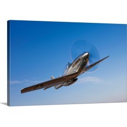 Large Gallery-Wrapped Canvas Wall Art Print 24 x 16 entitled A P 51D Mustang in flight