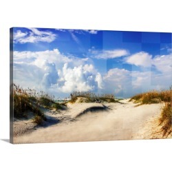 Large Solid-Faced Canvas Print Wall Art Print 30 x 20 entitled A Beach Day