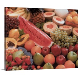 Large Solid-Faced Canvas Print Wall Art Print 30 x 24 entitled Fresh fruit spread