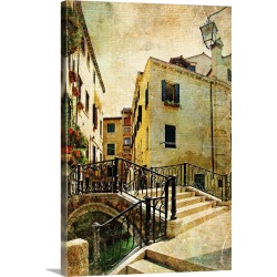 Large Solid-Faced Canvas Print Wall Art Print 20 x 30 entitled Venetian Channels