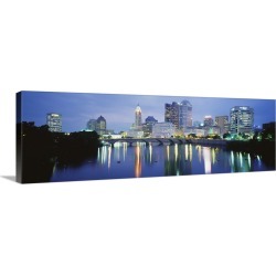 Large Solid-Faced Canvas Print Wall Art Print 48 x 16 entitled Columbus OH