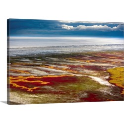 Large Gallery-Wrapped Canvas Wall Art Print 30 x 20 entitled Tidal Flats, Katmai National Park, Alaska