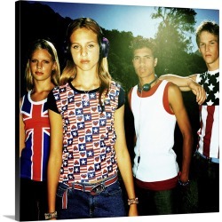 Large Solid-Faced Canvas Print Wall Art Print 20 x 20 entitled Group of teenagers (14-16) standing and looking at camera