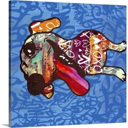 Large Solid-Faced Canvas Print Wall Art Print 20 x 20 entitled Happy Barks!