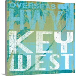 Large Gallery-Wrapped Canvas Wall Art Print 16 x 16 entitled Key West 3