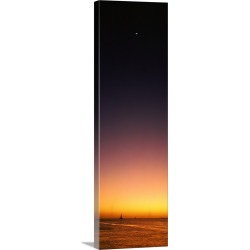 Large Gallery-Wrapped Canvas Wall Art Print 10 x 30 entitled Sea at sunset, Key West, Monroe County, Florida,