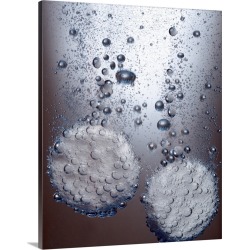Large Gallery-Wrapped Canvas Wall Art Print 19 x 24 entitled Bicarbonate of soda tablets in water