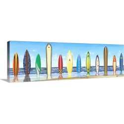 Large Solid-Faced Canvas Print Wall Art Print 48 x 16 entitled Board Stiff