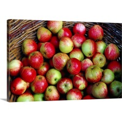 Large Solid-Faced Canvas Print Wall Art Print 30 x 20 entitled A basket of Irish Apples