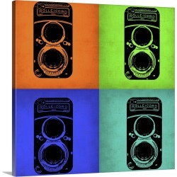 Large Gallery-Wrapped Canvas Wall Art Print 20 x 20 entitled Vintage Camera Pop Art I