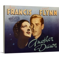 Large Gallery-Wrapped Canvas Wall Art Print 20 x 16 entitled Another Dawn - Vintage Movie Poster