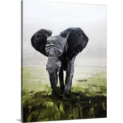 Large Solid-Faced Canvas Print Wall Art Print 18 x 24 entitled Elephant South Africa