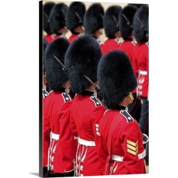 Large Gallery-Wrapped Canvas Wall Art Print 16 x 24 entitled Soldiers at Trooping the Colour, The Queen's Official Birthda...