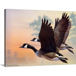 Large Gallery-Wrapped Canvas Wall Art Print 24 x 18 entitled Canada Geese