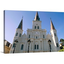 Large Solid-Faced Canvas Print Wall Art Print 30 x 20 entitled St. Louis cathedral, Jackson Square, New Orleans, Louisiana