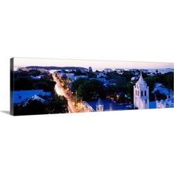 Large Gallery-Wrapped Canvas Wall Art Print 36 x 11 entitled Florida, Key West, Duval Street