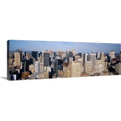 Large Solid-Faced Canvas Print Wall Art Print 48 x 16 entitled Midtown Manhattan New York NY