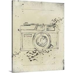 Large Gallery-Wrapped Canvas Wall Art Print 19 x 24 entitled Camera Drawing I