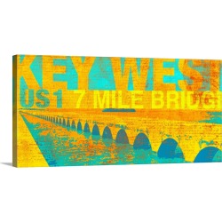 Large Gallery-Wrapped Canvas Wall Art Print 24 x 12 entitled Key West 1