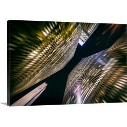 Large Gallery-Wrapped Canvas Wall Art Print 30 x 20 entitled Twin highrises in New York City