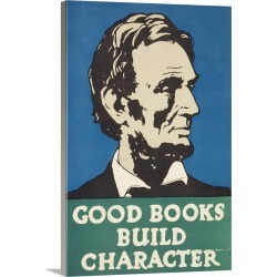 Large Solid-Faced Canvas Print Wall Art Print 20 x 30 entitled Religious Book Week, Good Books Build Character