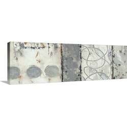 Large Solid-Faced Canvas Print Wall Art Print 48 x 16 entitled Neutral Elements II