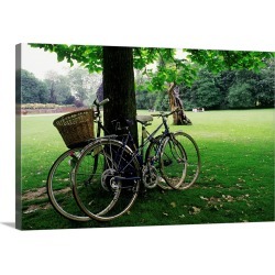 Large Solid-Faced Canvas Print Wall Art Print 30 x 20 entitled UK, England, London, Holland Park, bikes