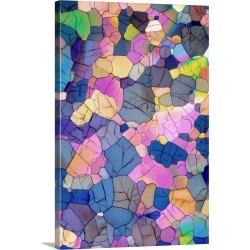 Large Solid-Faced Canvas Print Wall Art Print 20 x 30 entitled Caffeine crystals, light micrograph