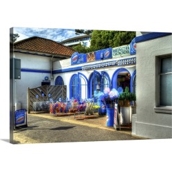 Large Solid-Faced Canvas Print Wall Art Print 30 x 20 entitled A beach front shop
