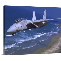 Large Gallery-Wrapped Canvas Wall Art Print 20 x 16 entitled F-14 Tomcat flying over San Diego, California