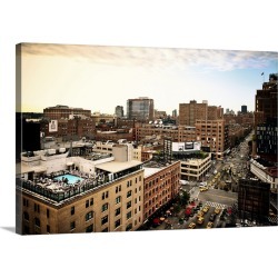 Large Solid-Faced Canvas Print Wall Art Print 30 x 20 entitled Chelsea District, Manhattan