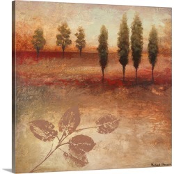 Large Solid-Faced Canvas Print Wall Art Print 20 x 20 entitled Warm Textural Landscape II