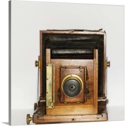 Large Gallery-Wrapped Canvas Wall Art Print 20 x 20 entitled An antique camera