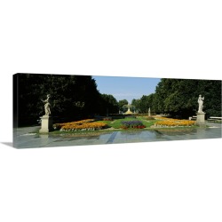 Large Solid-Faced Canvas Print Wall Art Print 48 x 16 entitled Ogrod Saski Park Warsaw Poland