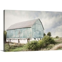 Large Solid-Faced Canvas Print Wall Art Print 30 x 20 entitled Late Summer Barn I Crop