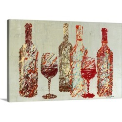 Large Gallery-Wrapped Canvas Wall Art Print 24 x 16 entitled Wine Expressions