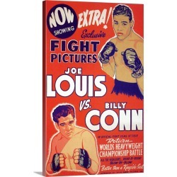 Large Gallery-Wrapped Canvas Wall Art Print 16 x 24 entitled Joe Louis vs. Billy Conn (1946)