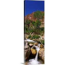 Large Solid-Faced Canvas Print Wall Art Print 16 x 48 entitled Little Nankoweap Creek flowing through rocks, Arizona