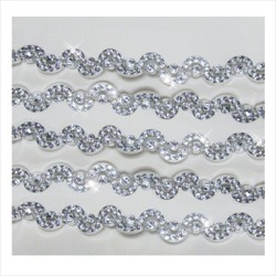 Decostar Scroll Rhinestone Trimming - 12 Packs of 10 Yards