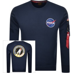 Alpha Industries Space Shuttle Sweatshirt Navy found on Bargain Bro from Mainline Menswear Australia for USD $81.97