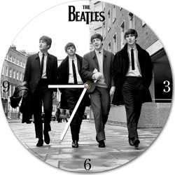 Beatles Black And White Clock