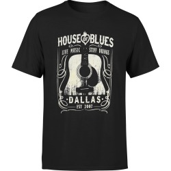 House Of Blues - Whsky T - Dallas T-Shirt | Size XXX-Large | Black | Short Sleeve