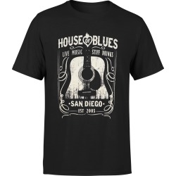 House Of Blues - Whsky T - San Diego T-Shirt | Size XXX-Large | Black | Short Sleeve