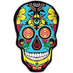 Black Dotd Skull Sticker