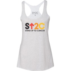 SU2C Short Logo Women's Racerback Tank (Heather White)