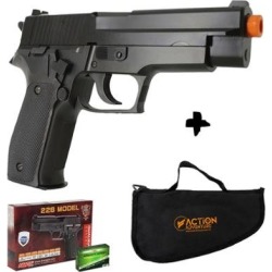 Pistola Airsoft Spring Sig Sauer P226 Kwc 6mm + Capa - Masculino