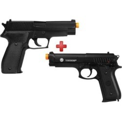 Pistola Airsoft Spring Sig Sauer P226 + Pistola Airsoft Spring Taurus PT92 Slide Metal - Unissex