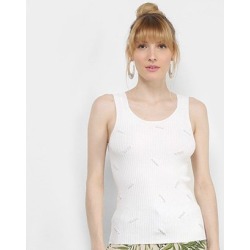 Regata Tricot Lily Fashion C/ Pérolas Feminino - Feminino