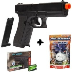 Pistola Airsoft Spring Glock G7 Kwc 6mm + Bbs - Masculino