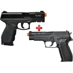 Pistola Airsoft Spring Cybergun Taurus Black 247 + Pistola Airsoft Spring Sig Sauer P226 - Unissex